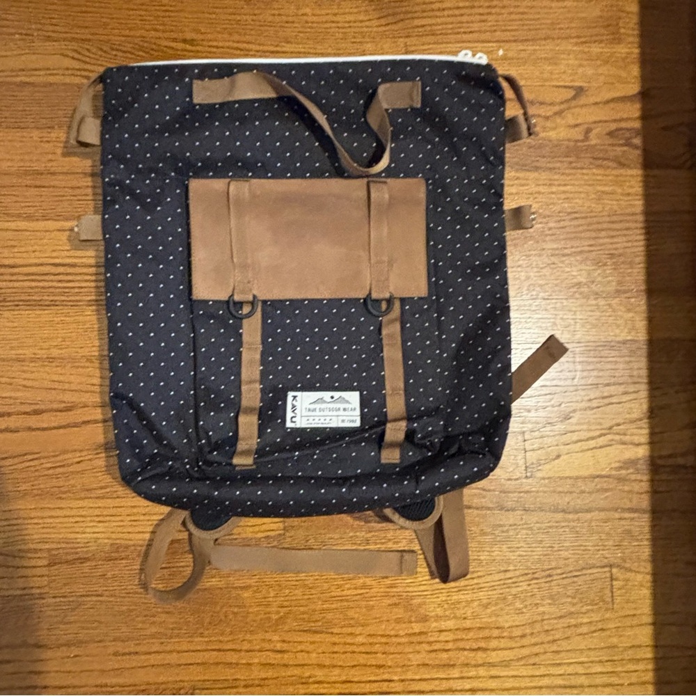 Kavu Polka Dot Black and Brown Backpack